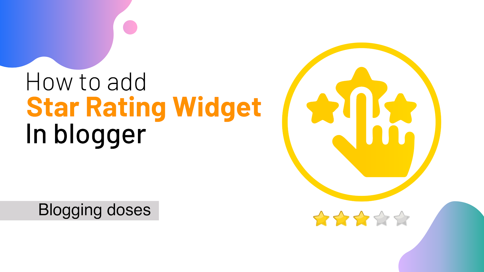 How to add star rating widget in blogger